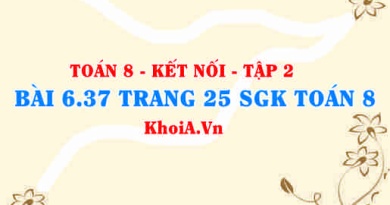 Bài 6.37 trang 25 Toán 8 Kết nối tri thức Tập 2